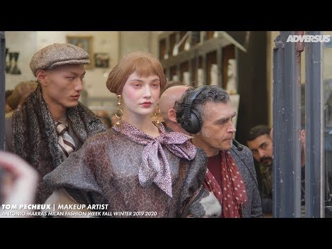 Pink and orange makeup with Tom Pecheux for Antonio Marras