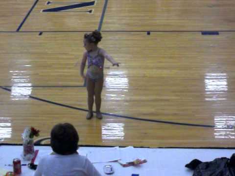MacKenzie does her baton solo for the judge!