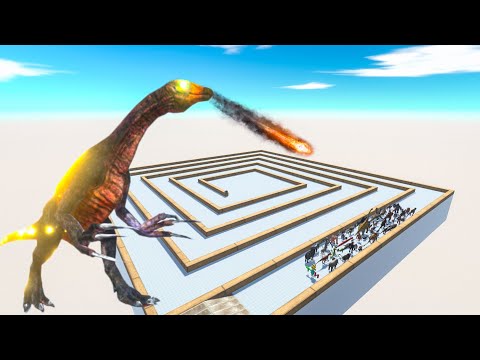 Escape From Theizinosaurus - Last Survivor - Swirl Course | Animal Revolt Battle Simulator