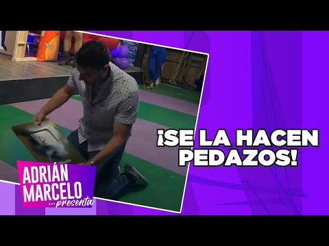 Le destrozan la placa del millón a Adrián Marcelo | Adrián Marcelo Presenta