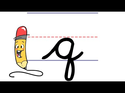 Pencil Pete's Cursive Writing - Lowercase q