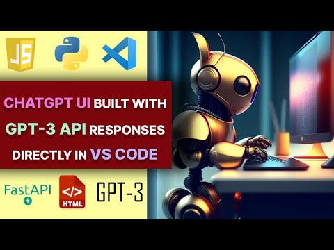 Chat Gpt UI  built by Gpt 3 API responses directly in VS Code. Using HTML,CSS , JavaScript & FastAPI