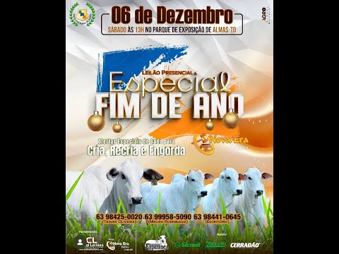 Canalleiloes.com | LEILÃO ESPECIAL FIM DE ANO - NOVA ERA LEILÕES | ALMAS-TO 06/12/2025