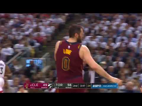 Kevin Love Full Game 2 Highlights Cavaliers vs Raptors 2018 NBA Playoffs   31 Pts, 11 Reb, 2 Ast