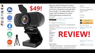 AMAZON | Webcam with Microphone, Hrayzan 1080P HD Webcam REVIEW!
