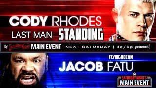 FULL MATCH : Cody Rhodes Vs. Jacob Fatu - WWE Last Man Standing Match #wwe