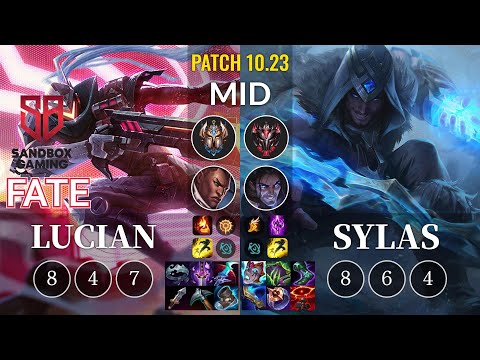 SB FATE Lucian vs Sylas Mid - KR Patch 10.23