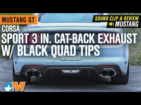 2015-2019 Mustang GT Corsa Sport 3 in. Cat-Back Exhaust w/ Black Quad Tips Sound Clip & Review