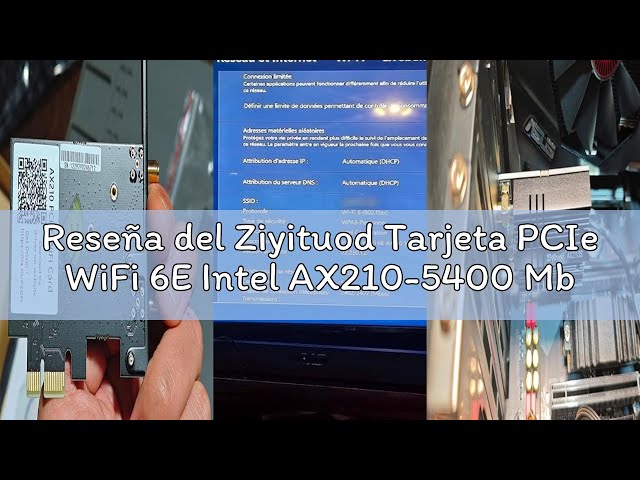 Vídeo relacionado con Tarjeta PCIe WiFi 6E Intel AX210-5400 Mbps Triple Banda 6G/5G/2.4G (160 MHz), Bluetooth 5.3, Adaptador Inalámbrico de Ultra Baja Latencia con Soporte Bajo para Gaming, Solo Windows 11/10 (64 bits)