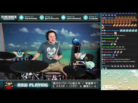 The8BitDrummer plays 徳川カップヌードル禁止令(The Tokugawa Ban on Cup Noodles)/草薙寧々&ネネロボ × ミクダヨー & 鏡音レン & KAITO