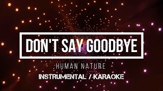 HUMAN NATURE - Don&#39;t Say Goodbye | Karaoke (instrumental w/ back vocals)