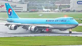 (4K) Epic SPRAY & CLOSE-UP action! Great Plane spotting day at Amsterdam airport Schiphol