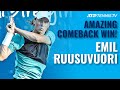 Emil Ruusuvuori Wins 15 Straight Points in EPIC Comeback Win! | Cincinnati 2020