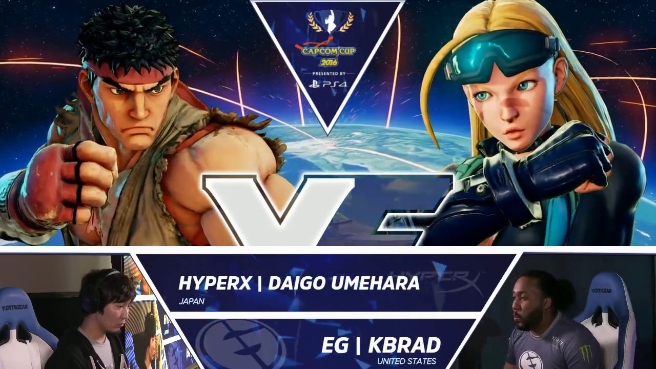SFV: HyperX Daigo Umehara vs EG K-Brad - Capcom Cup Day 1 Top 32 - CPT2016 - YouTube