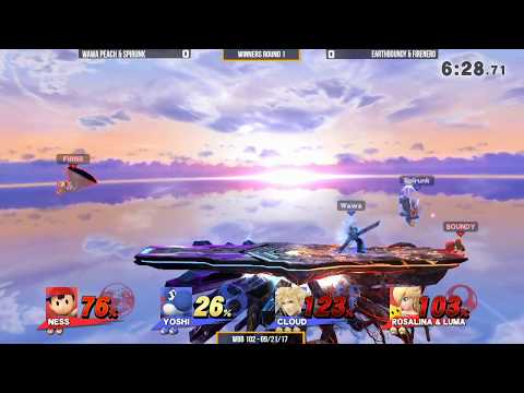 WBB #102 | Earthboundy & FireNero vs Spirunk & Wawa Peach - Winners Round 1 - Smash 4 Doubles