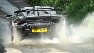 SUPERCAR VS PUDDLE - How to leave a car show in style!