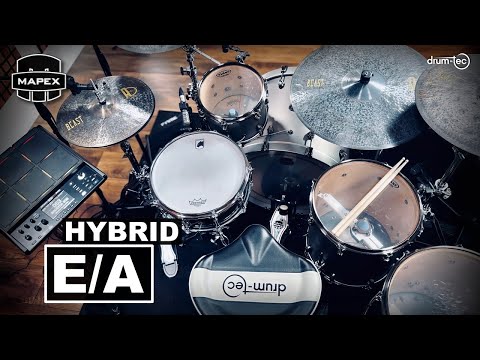 Mapex E/A hybrid drums with drum-tec GROOVEBAR / GROOVEDOT triggers & Roland SPD-SX PRO