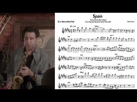 Eric Marienthal - “Spain” Alto Saxophone Solo Transcription