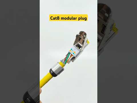 How to terminate a Cat8 field termination with the Cat8 cable #rj45 connector #tutorial #diy#cabling