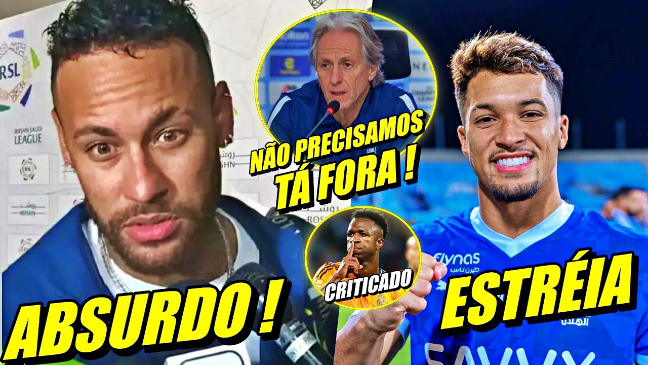ARABIA CHOCADA ! NEYMAR TÁ FORA E JÁ TEM SUBSTITUTO !! VINI JR IRRITA ESPANHÓIS E MAIS