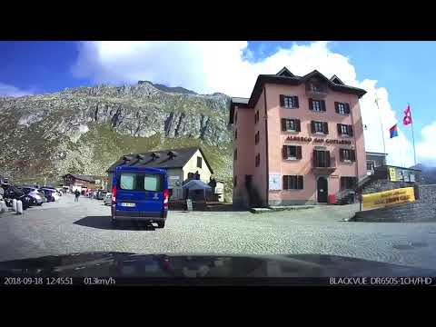 Gotthard Pass, Switzerland Sept.18, 2018 / dash cam