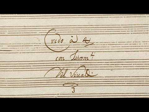 VIVALDI | Credo à 4 con Istromenti | RV 591 in E minor | Original manuscript