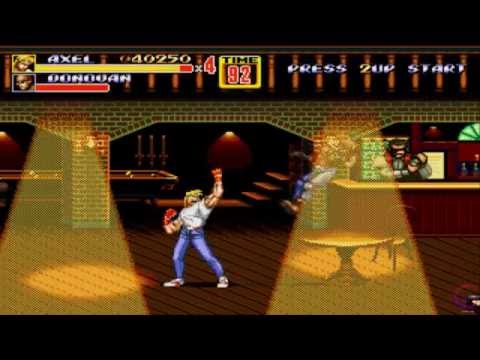 Streets of Rage 2 (Bare Knuckle II) STAGE 1 Gameplay