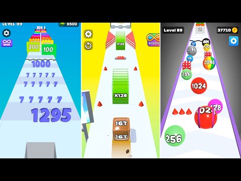 Jelly Run 2048 vs Ball Blend vs Number Merge – Insane Scores! (1U vs 16K vs 3000)
