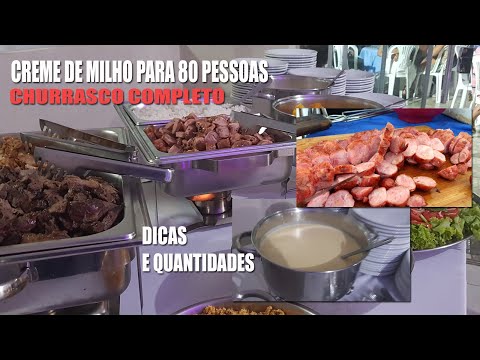 CORN CREAM FOR 80 PEOPLE + COMPLETE BARBECUE - ROSA'S RECIPES