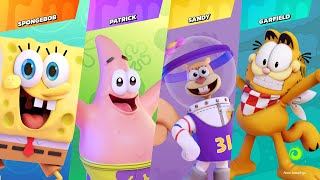 Nickelodeon All-Star Brawl - Spongebob vs Patrick vs Sandy vs Garfield - Gameplay PC