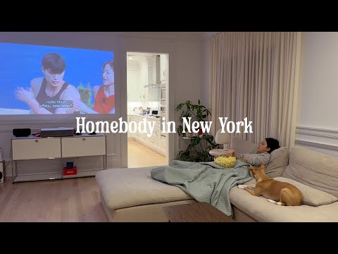 Homebody in New York | Cozy winter day stormed in, home alone cooking and binge-watching tv, baking!