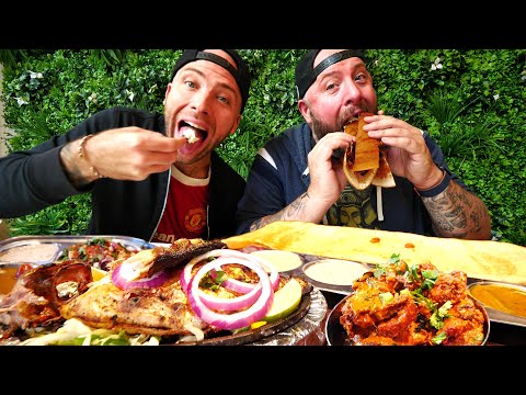 Eating INDIAN FOOD for 24 HOURS in BOSTON!! Dosa, Lamb Masala Burger & Chicken Chettinad | USA
