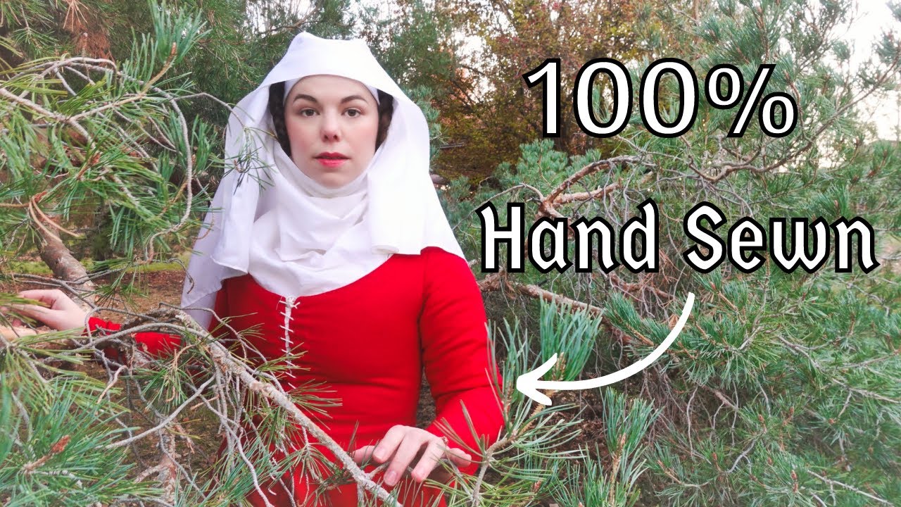 It Took Me 4 MONTHS to Hand Sew a Medieval Dress (Kirtle) | going braless has never been more comfy