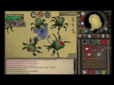 Osrs cave horrors cannon spot