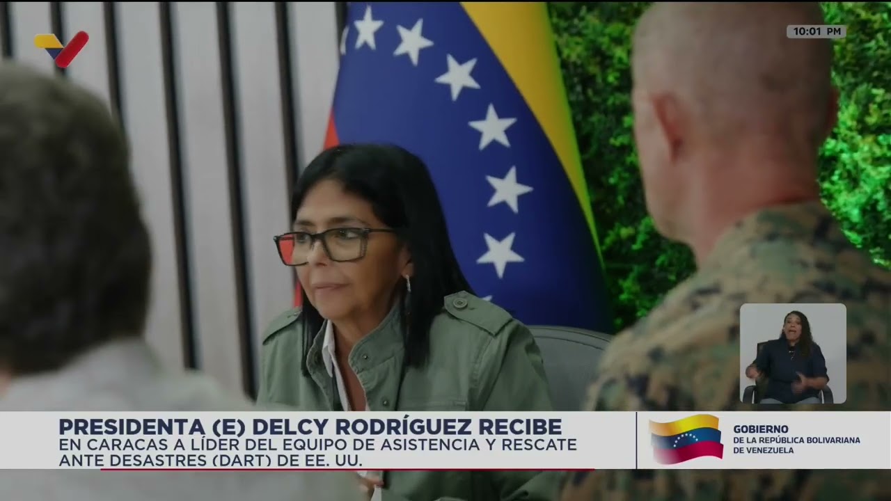 Delcy Rodríguez se reúne con Equipo de Asistencia ante Desastres (DART) de Estados Unidos