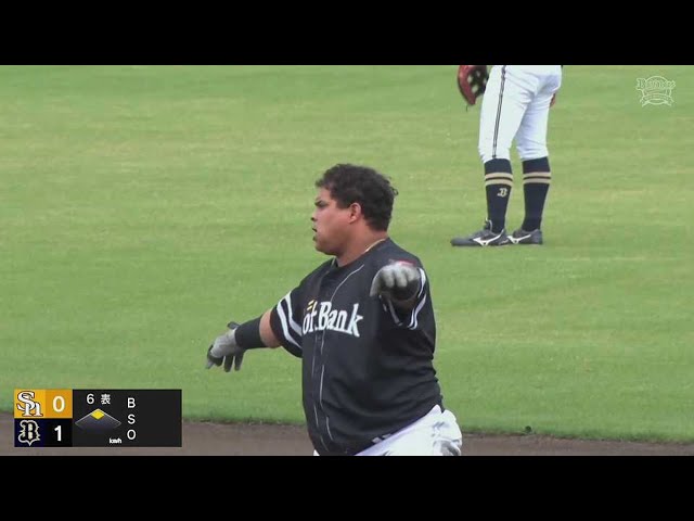 【ファーム】ホークス・アストゥディーヨ 気迫あふれるスライディングで2ベース!! 8回にもヒットを放ち猛打賞!! 2023年4月29日 オリックス・バファローズ 対 福岡ソフトバンクホークス