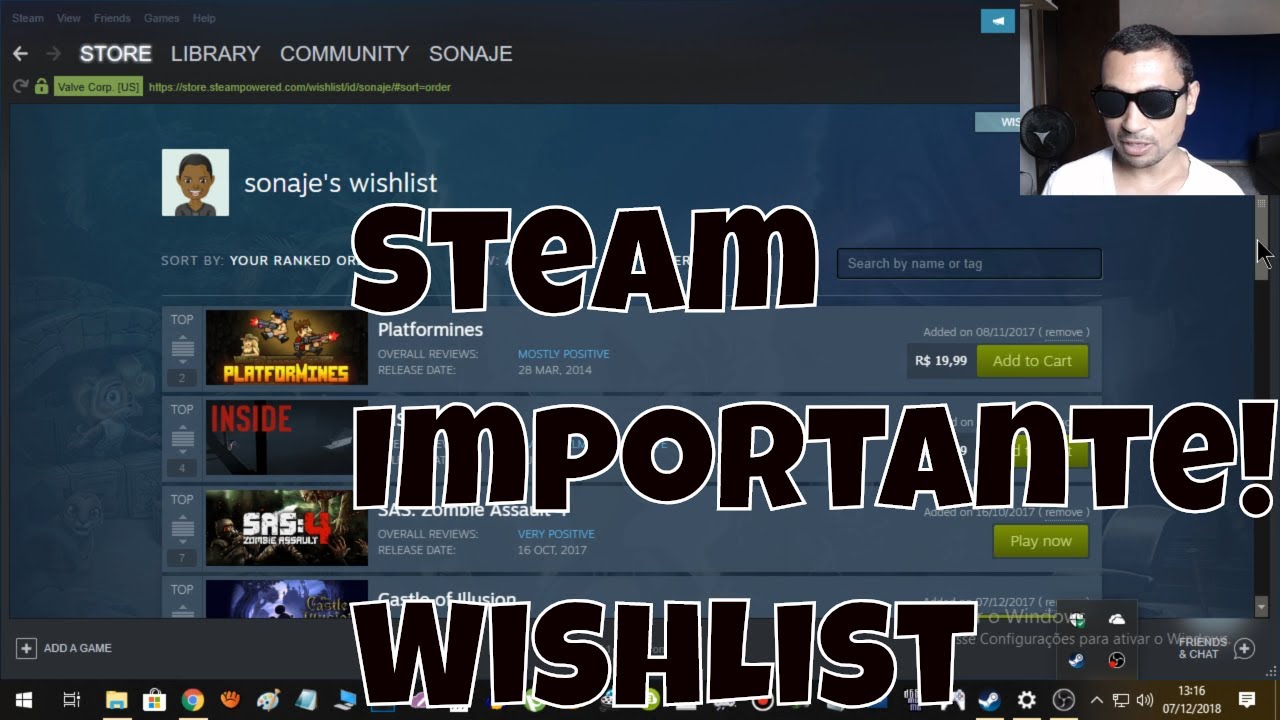 STEAM: Porque você deve colocar jogos na LISTA DE DESEJOS