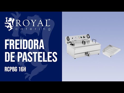 vídeo - Freidora de pasteles - 23 L - Royal Catering - 230 V