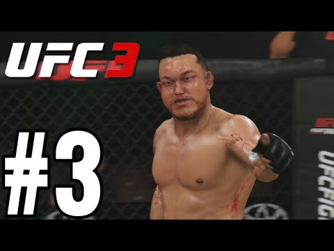 UFC 3 Light Heavyweight Career Mode Walkthrough Part 3 - AMAZING SUBMISSIONS!