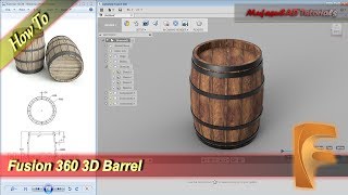 Fusion 360 3d Modeling Barrel Tutorial Practice Exercise 13