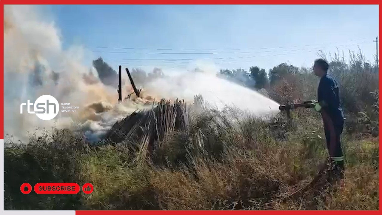 Zjarri përfshin fshatin Delisuf në Vlorë, zjarrfikësit dhe banorët në operacion për shuarjen e tij