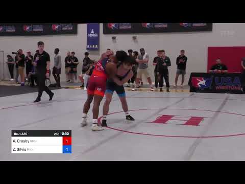 55 Kg Rr Rnd 3 - Kenneth Crosby, NMU-National Training Center Vs Zachary Silvis, Pinnacle Wrestlin