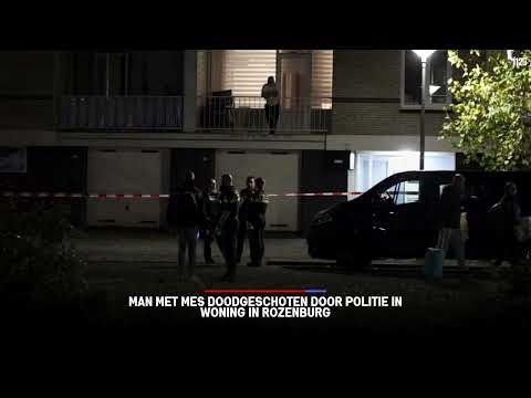 Man met mes doodgeschoten door politie in woning in Rozenburg