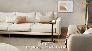 Mobile Adjustable Side Table | FMT02-11 | LUMI
