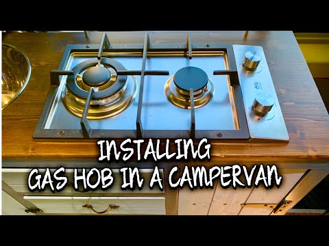 Installing twin burner LPG Propane Gas Hob Stove Camper van build
