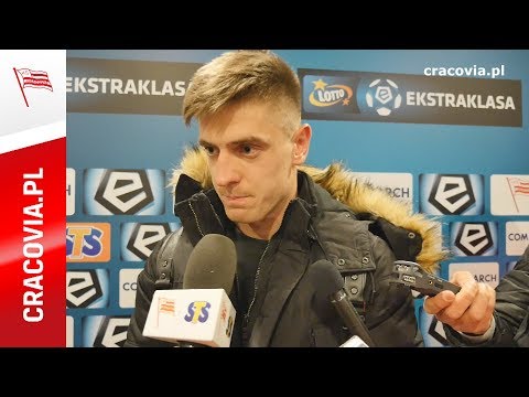 Krzysztof Piątek po meczu z Sandecją Nowy Sącz (18.03.2018)