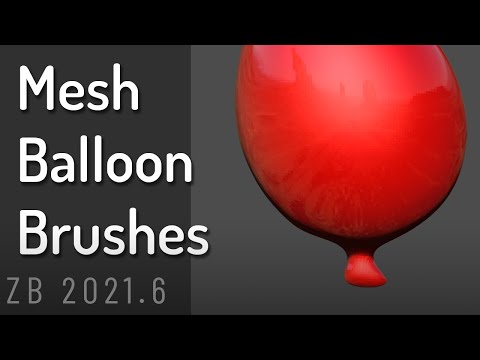074 ZBrush 2021.6 - Mesh Balloon Brush - Use a Mask to Create Quick Geometry!
