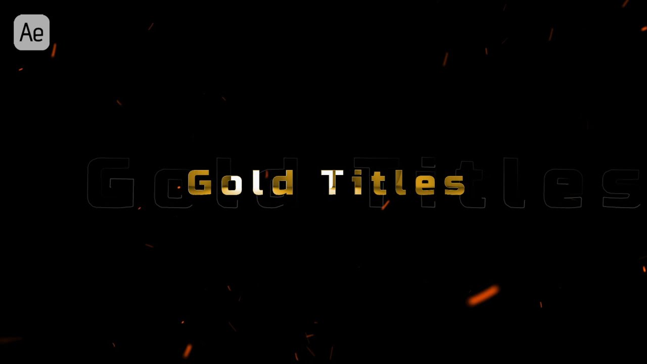 Gold Trailer Titles – After Effects Template