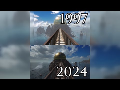 Riven trailer side-by-side (1997 vs 2024)