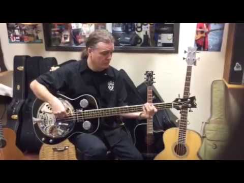 DEAN Resonator Bass 4-string acoustic electric BASS guitar NEW Classic Black image 2